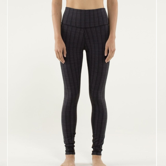Lululemon Wunder Under Pant *High/Low Ziggy Wee September Black / Black - Picture 2 of 14